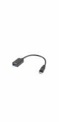 LANBERG USB Micro (M) 2.0 na USB-A(F) adaptér kabel 15CM černý OTG  