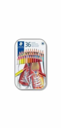 Pastelky Staedtler Hexagonal, 36 barev, kovové balení