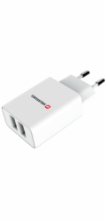 Nabíječka cestovní SWISSTEN 2x USB, IC, 2.1A + Lighthing MFI kabel, bílá