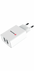 Swissten Síťový Adaptér Smart Ic 2X Usb 2,1A Power + Datový Kabel Usb / Lightning 1,2 M Bílý