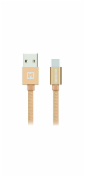 Swissten Datový Kabel Textile Usb / Usb-C 1,2 M Zlatý