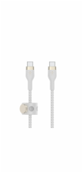 Belkin BOOST CHARGE USB-C/USB-C kabel, 3m, bíly - odolný PRO Flex