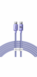 Baseus CAJY000705 Crystal Shine Series Datový Kabel USB-C - USB-C 100W 2m Purple