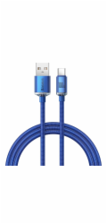 Baseus CAJY000403 Crystal Shine Series Datový Kabel USB - USB-C 100W 1,2m Blue