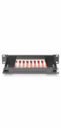 Digitus DN-91608S-EA DIGITUS Patch panel CAT 6A, stíněný, 8portový 1U, 10 "montáž do stojanu, černá RAL 9005