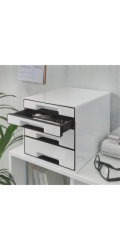 LEITZ Zásuvkový box  WOW CUBE, 4 zásuvky, bílá
