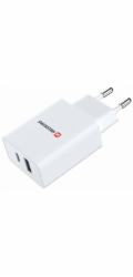 Swissten síťový adaptér power delivery 30w 1x usb-c + 1x usb bílý Swissten Síťový Adaptér GaN 1x USB-C + 1x USB 30W PD Bilý