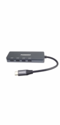 PREMIUMCORD Hub USB-C na 4x USB 3.2 Typ-C, 5G SuperSpeed, Aluminum