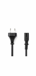 Nedis 3m CEGL11040BK30 NEDIS napájecí kabel 230V pro adaptéry/ přípojný/ Euro zástrčka/ konektor IEC-320-C7/ dvoulinka/ černý/ bulk/ 3m