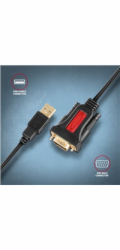 AXAGON ADS-1PSN, USB-A 2.0 - sériový RS-232 DB9-M Prolific adaptér / kabel 1.5m