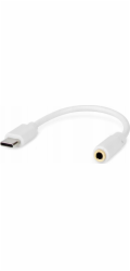 NEDIS USB 2.0 adaptér/ USB-C zástrčka - 3,5 mm zásuvka/ kulatý/ bílý/ blistr/ 10 cm