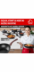 Pánev Wok 28 cm MagicHome Black Marble Line