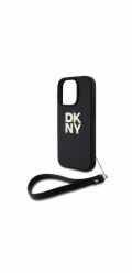 DKNY DKNY DKHCP16LPBSWSK iPhone 16 Pro 6.3 černé/černé pevné pouzdro Řemínek na zápěstí Stock Logo