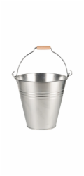 Kbelík s rukojetí a dřevěnou rukojetí, 7,2 l, zinek, standardní