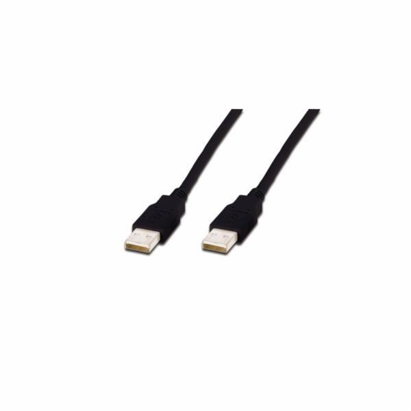 Digitus USB kabel A/samec na A/samec, černý, Měď, 1m