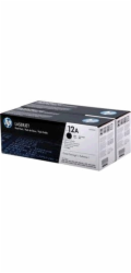 HP 12A Black 2-pack LJ Toner Cart, Q2612AD (2,000 / 2,000 pages)