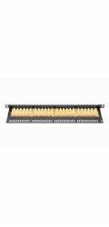 Digitus DN-91624U-SL-SH Digitus CAT 6 Patch Panel, nestíněný, 24 portů RJ45 s uzávěrem, 8P8C, LSA, 0,5U, 19 "montáž do stojanu, černá