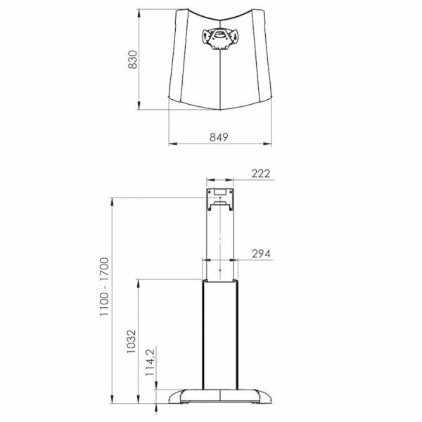 Stylový LCD stojan Vogel´s PFF 2420, nosnost 70 kg