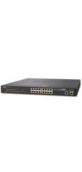 Planet GS-4210-16P2S L2 switch, 16x1Gb, 2x1Gb SFP, 16x PoE 802.3at 220W