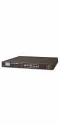 Planet FGSW-1822VHP PoE switch, 16x100,2x1000-TP/SFP, LCD, VLAN, IEEE 802.3at<300W