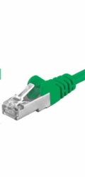 PREMIUMCORD Patch kabel CAT6a S-FTP, RJ45-RJ45, AWG 26/7 0,5m zelená