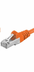 PREMIUMCORD Patch kabel CAT6a S-FTP, RJ45-RJ45, AWG 26/7 5m oranžová