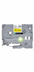 BROTHER TZE631S - kazeta TZ šířky 12mm, laminovaná TZE-631S, žlutá/černé písmo - 4metry