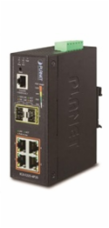 Planet IGS-5225-4P2S průmyslový L3 switch, 4x1Gb, 2x1Gb SFP, 4x PoE 802.3at 144W, dual 48-56VDC, -40~75, IP40