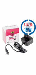 RASPBERRY USB-C adaptér Raspberry Pi 4B 3A čierny