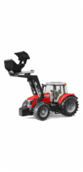 Bruder Traktor MASSEY FERGUSON 7624 s čelním nakladačem