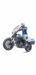 Scrambler Ducati Motorbike s policistou