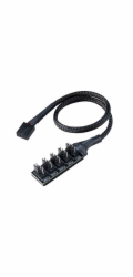 AKASA - FLEXA FP5H - 5 x PWM z MB PWM AK-CBFA08-30BK AKASA kabel FLEXA FP5H redukce pro ventilátory, 1x 4pin PWM na 5x 4pin PWM, 30cm