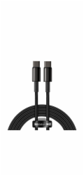 Baseus CATWJ-A01 - Tungsten Gold rychlonabíjecí / datový kabel USB-C na USB-C 100W 2m, černá