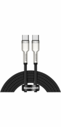 Baseus Cafule Series nabíjecí/datový kabel USB-C samec na USB-C samec s kovovými koncovkami 100W 2m, černá
