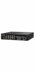 QNAP řízený switch QSW-M2108R-2C (8x 2,5GbE RJ45 a 2x kombo 10GbE SFP+/RJ-45, malá šířka)