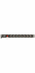 Gembird PDU 8 zásuvek, 1U, 16 A, 3m