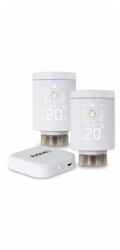 EVOLVEO Heat M30 Starter Pack, 2× chytrá termostatická hlavice na radiátor & centrální jednotka