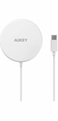 AUEKY Aircore Magnetic LC-A1 Bezdrátová magnetická nabíječka QI USB-C 15W Bílá