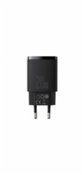Baseus kompaktní rychlonabíjecí adaptér USB-A + Type-C 20W EU, černá