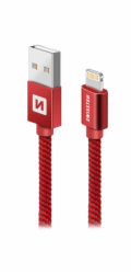 Swissten Datový Kabel Textile Usb / Lightning 1,2 M Červený