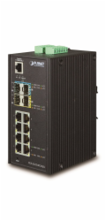 Planet IGS-5225-8T2S2X průmyslový switch, 8x1Gb, 2x1Gb SFP, 2x10Gb SFP+, dual 12-48VDC, -40~75°C, IP30