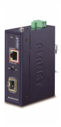 Planet IGTP-815AT konvertor RJ45/SFP, 1Gbps, PoE injektor 802.3at, -40 až 75 st.C, IP30, EFT+ESD, malý rozměr