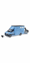BRUDER MB Sprinter Tiertransporter mit Pferd (blau)
