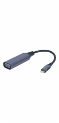 Gembird adaptér USB-C (M)  na VGA (F), 0.15m kábel, šedý