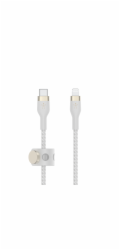 Belkin BOOST CHARGE™ Lightning/USB-C kabel, 3m, bílý - odolný PRO Flex