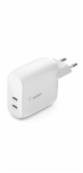 Belkin BOOST CHARGE Duální 40W USB-C Power Delivery nástěnná nabíječka, bílá