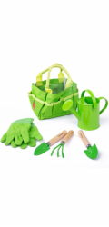 Zahradní nářadí Bigjigs Toys v plátěné tašce zelený 