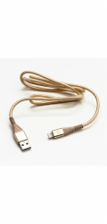 Kabel USB kabel USB kabel (2.0), USB A M - Apple Lightning C89 M, 2M, MFI Certifikát, 5V/2.4A, Zlato, Logo, Box, Nylon Braid, hliníkový kryt