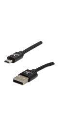 USB kabel Logo USB-A - microUSB 2 m Černý