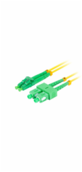 LANBERG optický patch cord SM SC/APC-LC/APC duplex 2m LSZH G657A1 průměr 3mm, barva žlutá